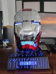 AUTOKING Iron Man MK5 1:1 Helmet Wearable Voicecontrol Golden Black Mask Cosplay