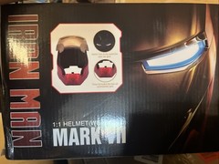Iron Man Mark VII Headgear 1:1 Helmet LED Eyes Gold CG7248 Wearable New in Box