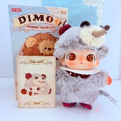 POP MART Dimoo The Secret Theatre Club Series Pendant Plush Doll – Cherry Hoglet