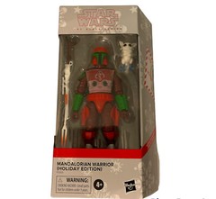 2022 Star Wars Black Series Mandalorian Warrior Holiday Edition Action Figure 6”