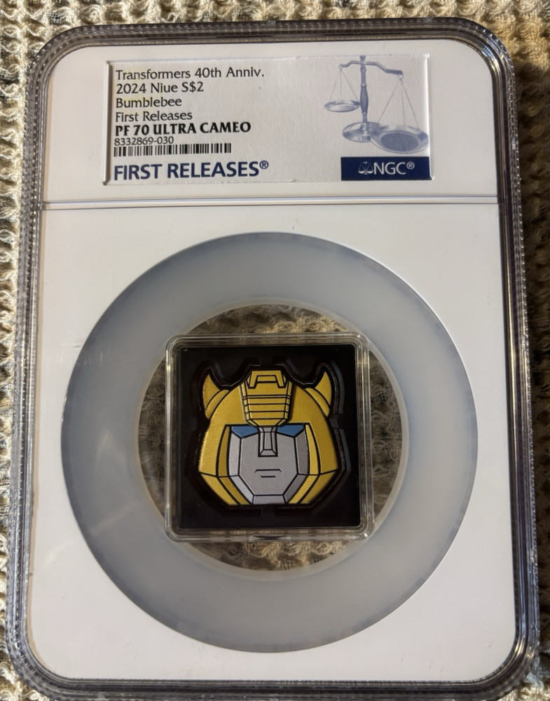 Transformers 40th Anniversary Bumblebee 2024 Niue S $2 PF 70 1 Oz Silver NGC
