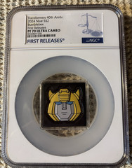 Transformers 40th Anniversary Bumblebee 2024 Niue S $2 PF 70 1 Oz Silver NGC