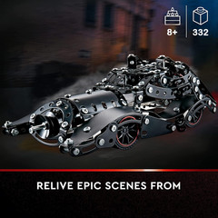 Erector Sets for Boys Age 8 9 10 11 12-16 and Older, 332 Pcs Batman Model Car Bu
