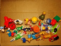 Fastfood Toys Great Mix Cat dog, Sonic, Power Rangers, Simpsons, Joker, Pooh Vtg