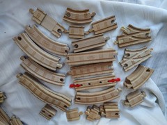Huge Lot 50 Thomas & Friends Wooden Railway Track Curve Straight