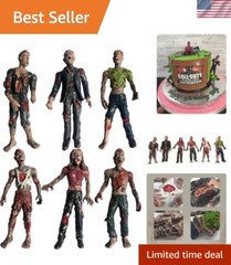 Zombie Action Figure Set – 6 Realistic 4-Inch Figures for Parties & Decoration