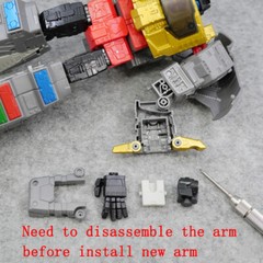 Transparent Neck Chest Upgrade Kit For SS86 Grimlock Weapon Sword Movable Hands