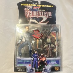 Toy Biz Video Game Super Stars Resident Evil 2 Leon Kennedy & Licker Set Gun