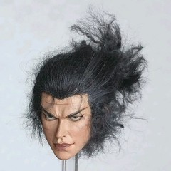 CUSTOM ROOTED HAIR & PAINTED 1/6 scale 宫本武藏 miyamoto musashi samurai figure head