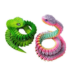 30/60Cm 3D Printed Snake Action Figures Articulated Movable Joint Simulation Sna