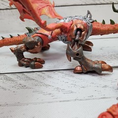 Mega Bloks Dragons Metal Ages Odaku Armory Slann Dragon 12″ Long Figure Read