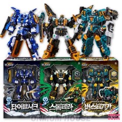 Miniforce Dinoid THUNDER T-REX+BURNING CERA+FROZEN TIGER+MAGMA KYLO Transformer