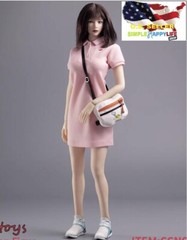 1/6 sport pink polo dress for 12″ female figure phicen hot toys worldbox ❶USA❶