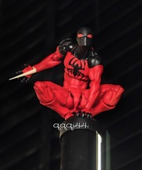 USA！ Mess Toys Symbiote Spider-Man 1/12 Action Figure Red Suit Spide Model Gifts