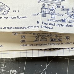 Vintage • G.I. Joe BLUEPRINTS / INSTRUCTIONS LOT (28 pcs) • Combat jet, Etc.