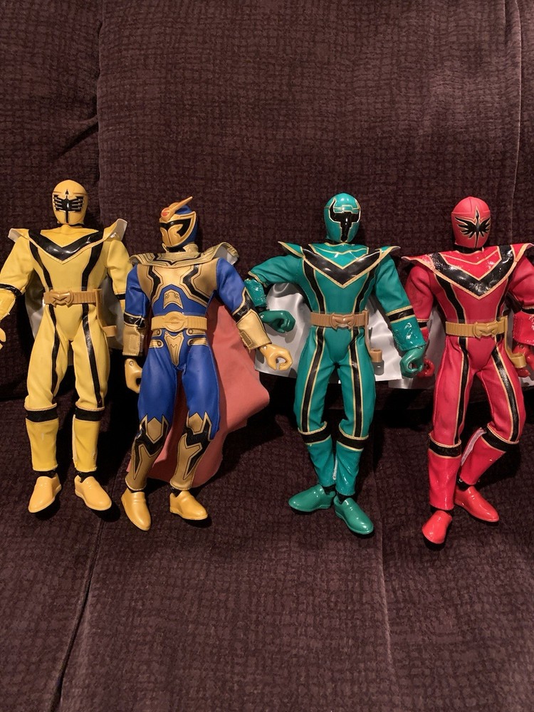 2005 Bandai Power Rangers Mystic Force Talking 4 Ranger Red Green Yellow Solaris