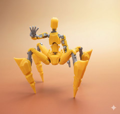 Spider Walker Mech Legs for Dummy 13 | 3D Printed Action Figure Doll Accessory