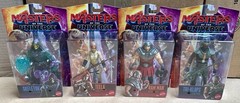 MOTU Masters of The Universe Core Wave 4 Skeletor, Tri-Klops, Ram Man, Teela Set