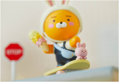 Kakao Friends Desk Figure Skateboard Little Ryan Interior Decor Doll Toy