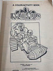 HTF 1986 Hasbro INHUMANOIDS Golden Coloring Activity Book One Scribble!