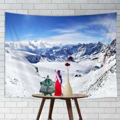 Snow Mountain Climber for 1/6 Action Figure Background Doll Backdrop Diorama