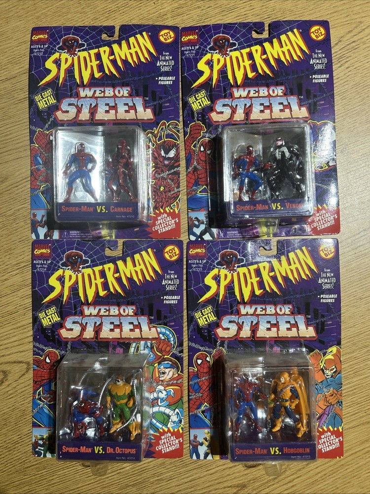 Marvel Comics Spider-Man Web Of Steel Complete Set Of 4