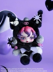 My Melody & Kuromi Pop Mart Plush Pendent Hanging Card SKULLPANDA x Sanrio Set