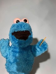 Hasbro Sesame Street Feed Me Cookie Monster Talking Vibrating 14 Inch Plush Toy