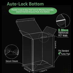 6 Pack Clear Display Cases for 4-Inch Figures – Dust & Scratch Resistant