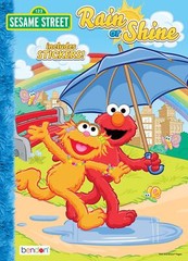 NEW Sesame Street 32-Page Rain or Shine Coloring Book + Stickers Great Gift Idea
