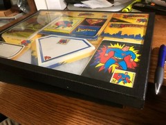 1998 SUPERMAN COLLECTION LOT US POST OFFICE IN SHADOW RIKER BOX GLASS TOP MINT