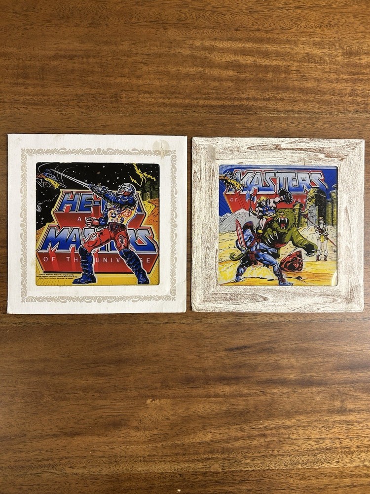 Vintage RARE 1980’s He-Man Roboto Masters of the Universe Carnival Glass Prizes