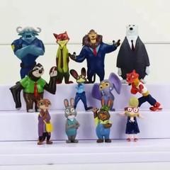 12Pcs Zootopia Action Figures Set Judy Hopps Nick Wilde Kids Toy Gift Set