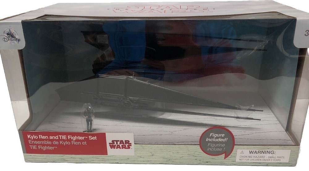 NEW Disney store Kylo Ren and TIE Fighter Ship Star Wars: The Last Jedi 11” L