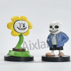 Aixlan UNDERTALE PVC Action Figure Flowey Sans Model Remastered Gift 7-8cm