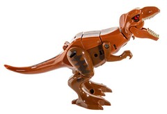 4pc 2 in 1 Dinosaur Robot Transforming Toy Dino Tansformer Robot w Movable Limbs