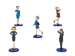 Kaiyodo ANA Uniform History Collection Vol 1 Flight Attendant Figure Set