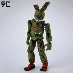 9L3D Printed FNAF Freddy Fazbear Springtrap Action Figure Collectible