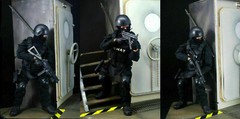 1/6 Figure Model Soldier SWAT Police Uniform Military Army Body with Weapon Suit