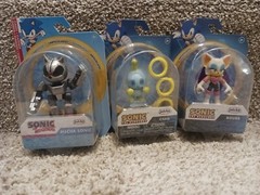 Sonic the Hedgehog Chao, Mecha Sonic, Rouge Jakks 2.5″ Action Figure Lot of 3