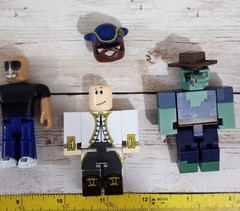 Roblox Toys Action Figures Lot Of 3 Figures Characters Pirate Bald Green Hat