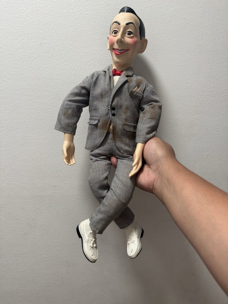 Vintage PEE WEE HERMAN Vintage 18 inch PULL-STRING Talking Doll Voice Distorted