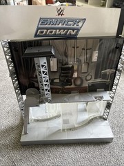 2015 WWE Ultimate Entrance Stage Playset 2 In 1 Front/Backstage Nearly Complete