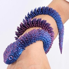 3D Printed Snake Articulated Viper Fidget Decor Toy Office Desk Toys Cobra
