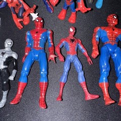 Lot Of 17 Spiderman Action Figures Marvel Toy Biz Mixed Years Talking & Book