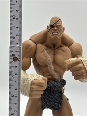 Sota Toys Street Fighter SAGAT Action Figure CAPCOM 2005 Missing Shorts Loose
