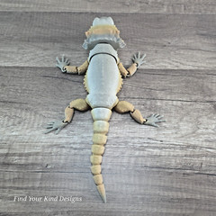 10in 3D Bearded Dragon articulated toy PLA Lizard- Desk Pet