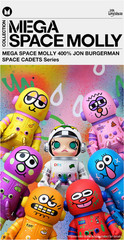 POP MART Mega Space Molly 400% Jon Burgerman, SPACE CADETS (Design = PUFF)
