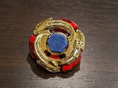 Gold Red Lightning L-Drago 100HF Beyblade Hasbro Metal Fusion Launcher BB-43