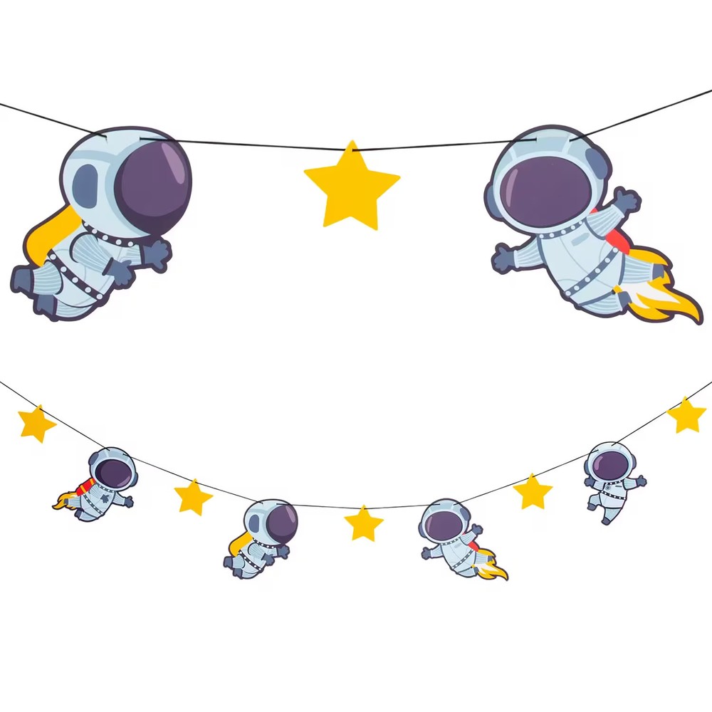 Fun Express Astronaut & Stars Space Cardstock Banner